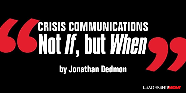 危机沟通不是如果，而是什么时候